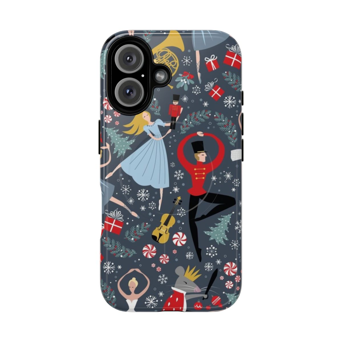 Magnetic tough phone case with ballet-themed nutcracker artwork by artist Robin Pickens