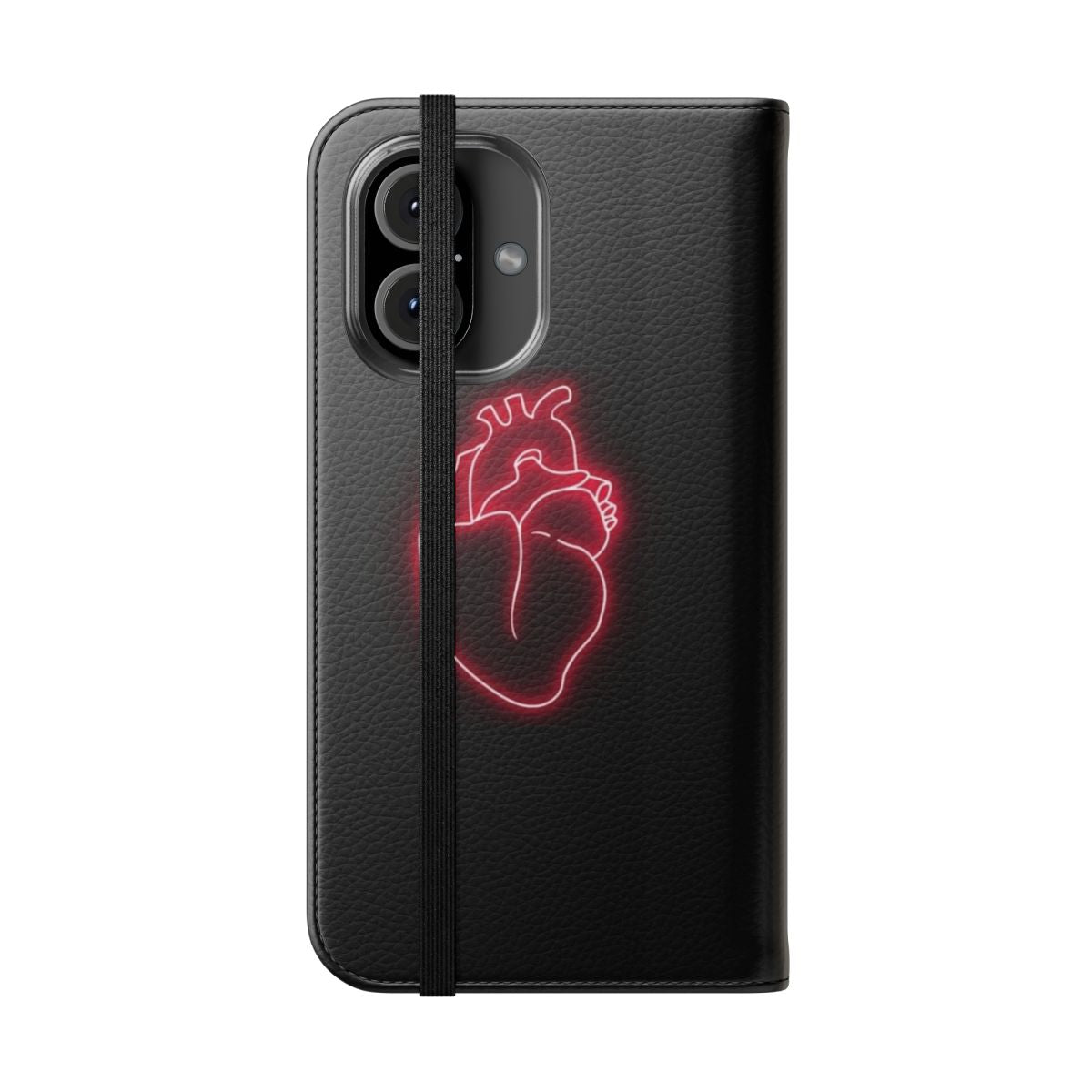 Flip cover phone case with PNL logo and design - Folded Front