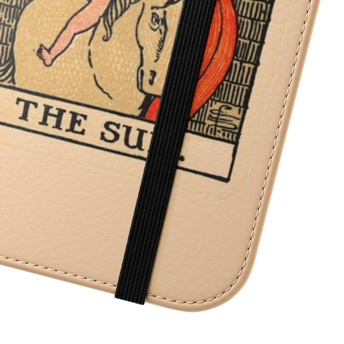 Tarot-Inspired Sun Flip Cover Phone Case - Close Up