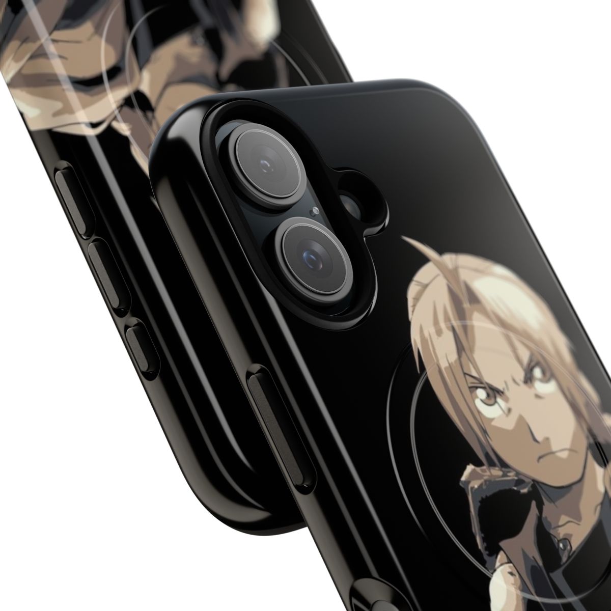 Fullmetal Alchemist inspired magnetic tough phone case with Edward Elric and Elric brothers art - Detail