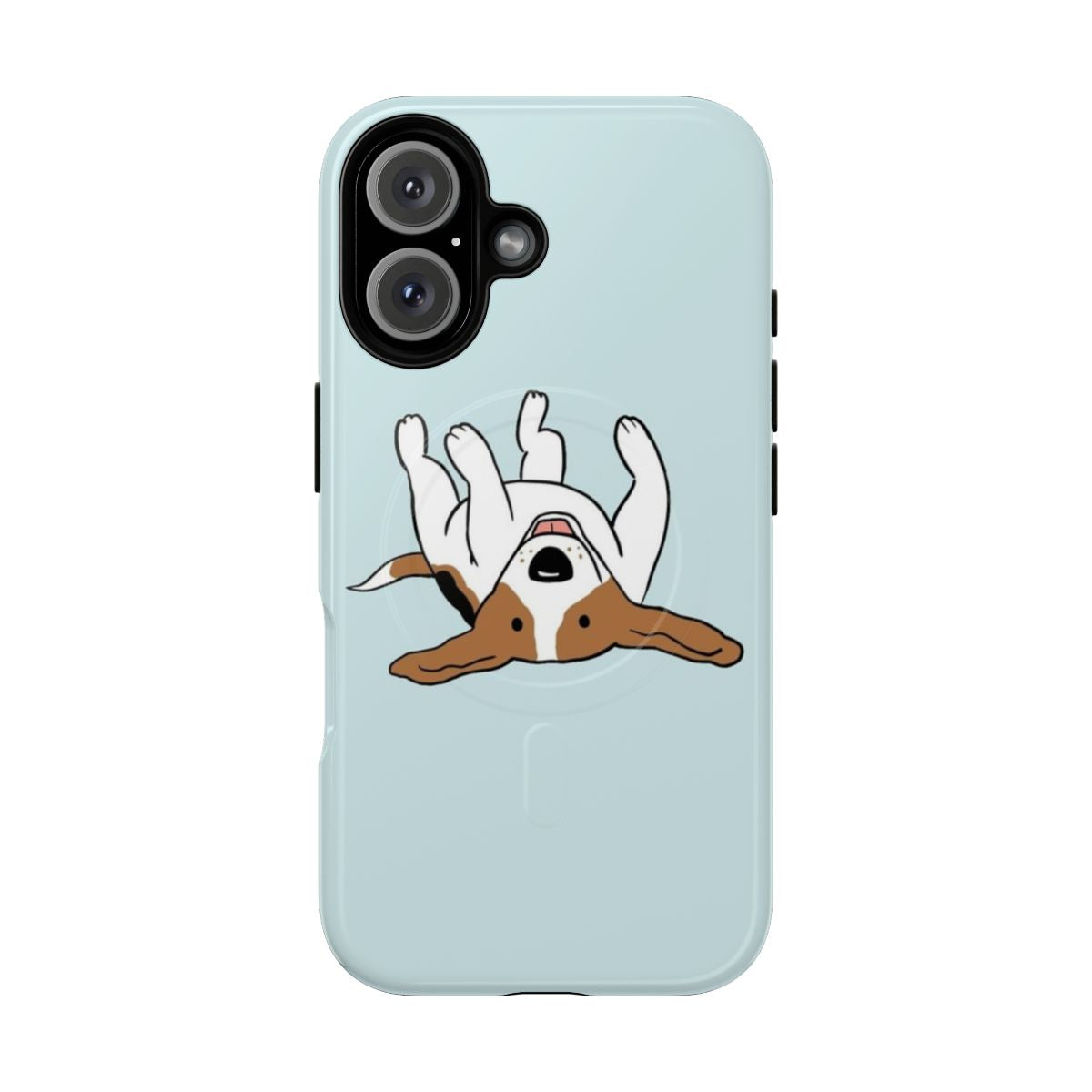 Cute cartoon beagle design on a magnetic phone case