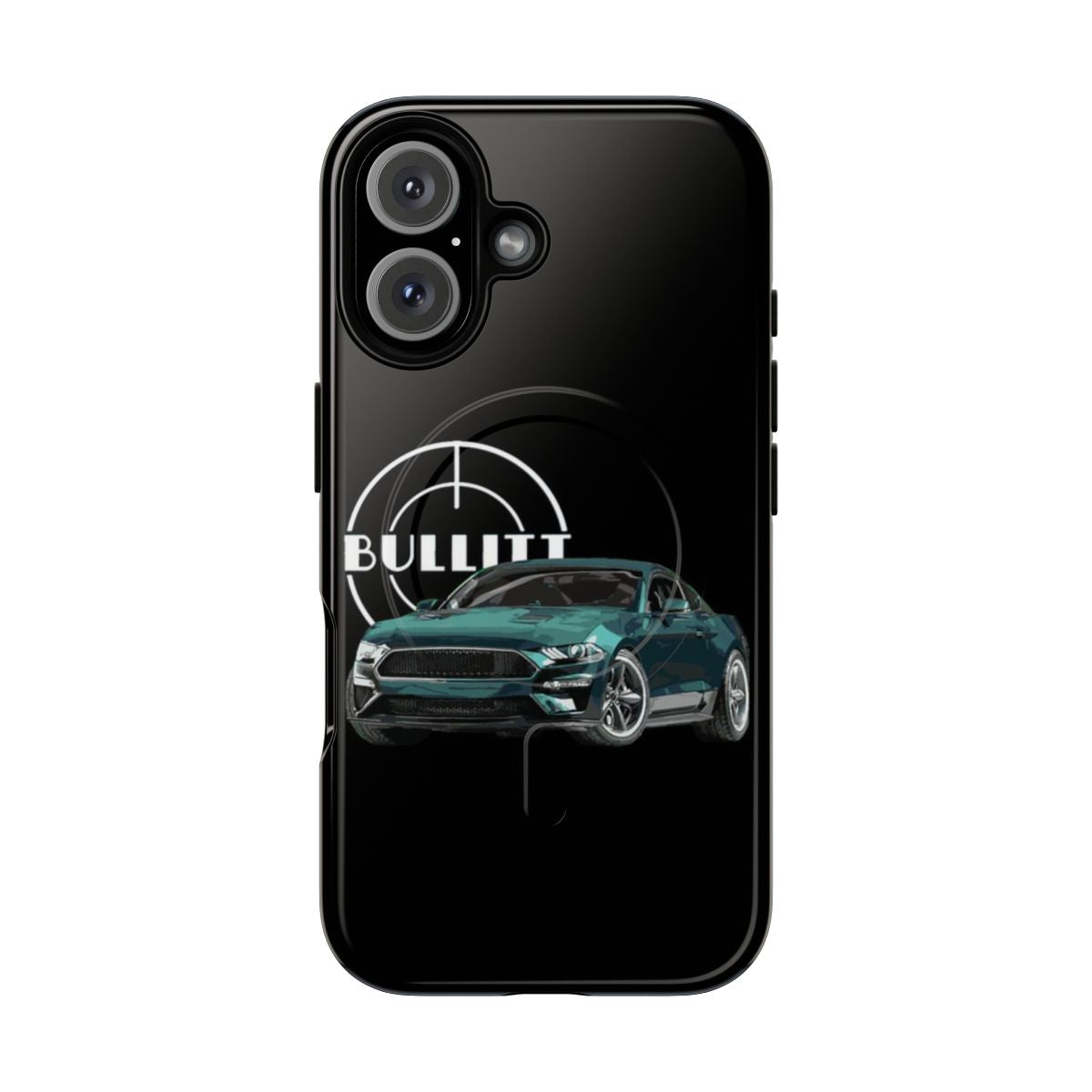 Vintage-inspired Mustang GT 5.0L V8 phone case with a classic muscle car design