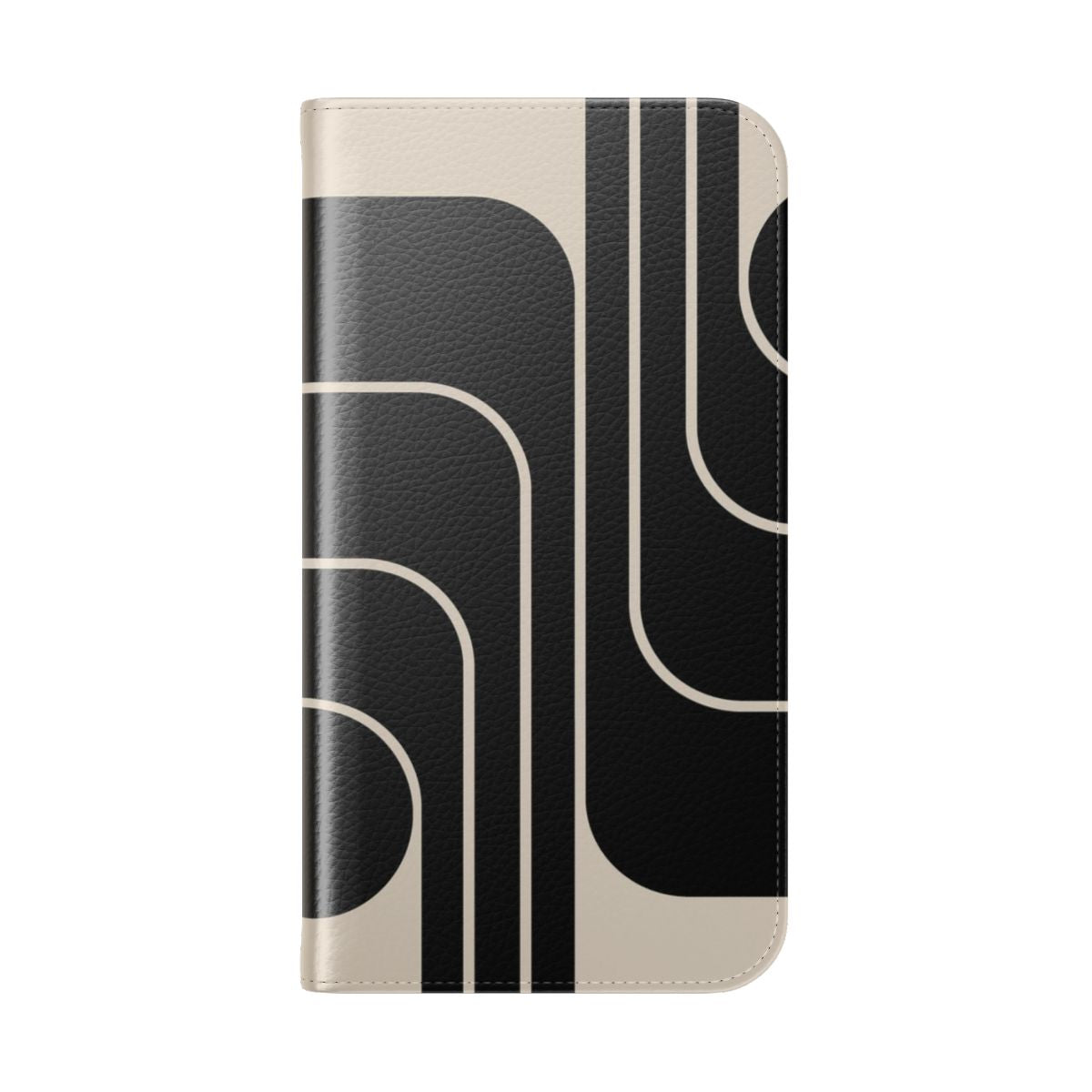 Retro geometric design phone case with a vibrant, abstract pattern - Folded Back