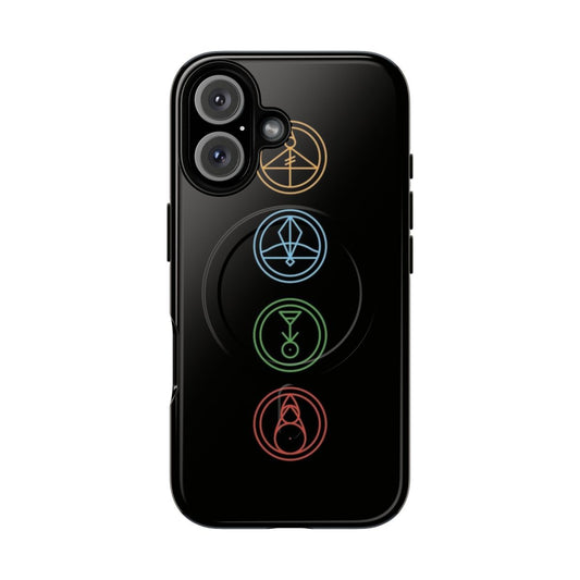 Magnetic tough phone case featuring symbols and glyphs from the popular TV series The Owl House