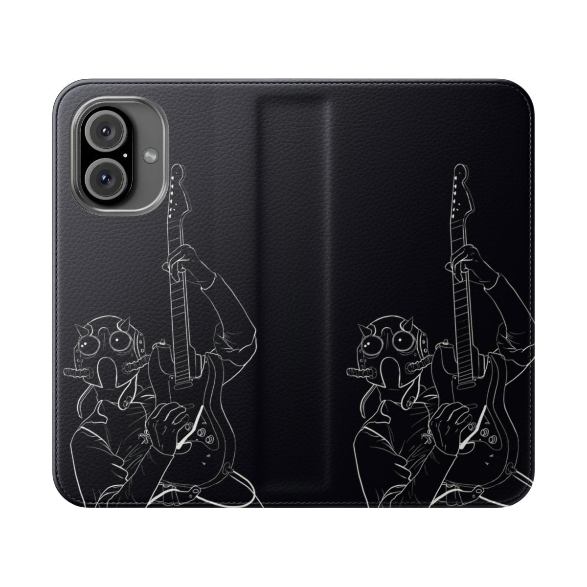 Spooky and stylish fire ghoul-inspired phone case