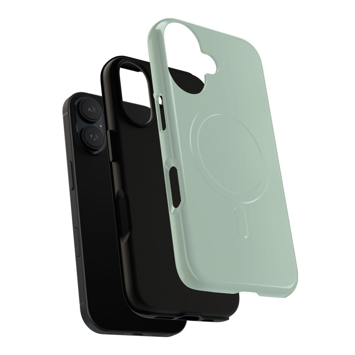 Sage green minimalist phone case with clean, vintage-inspired design - Layers