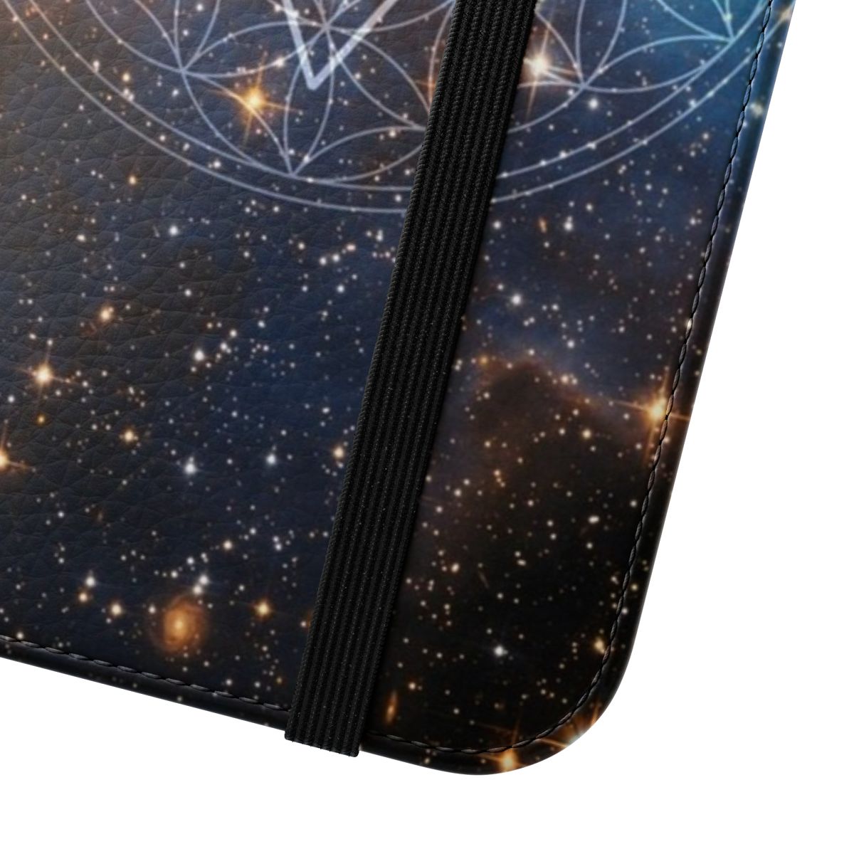 Merkaba in Flower of Life design phone case - Close Up