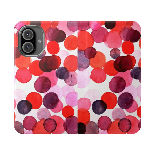 Bubbles Flip Cover Phone Case with Vibrant Colors and Patterns