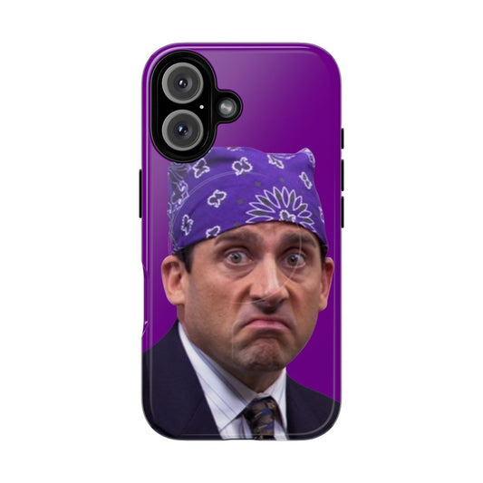 Phone case featuring the character Prison Mike from the TV show The Office