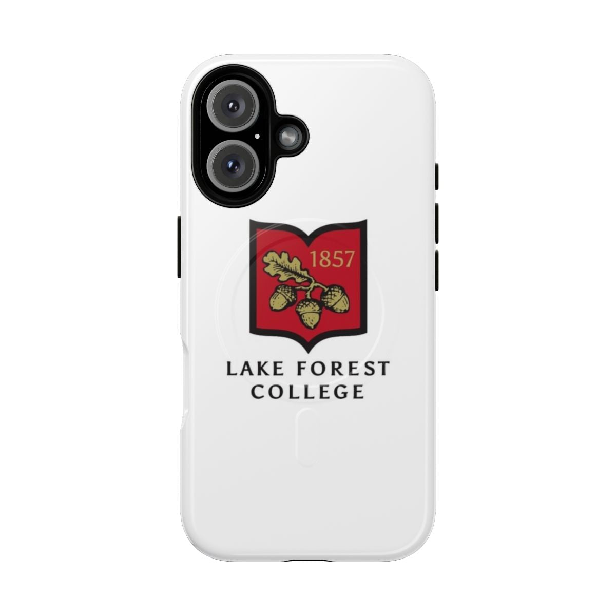 Tough, magnetic phone case featuring the Lake Forest College logo and design