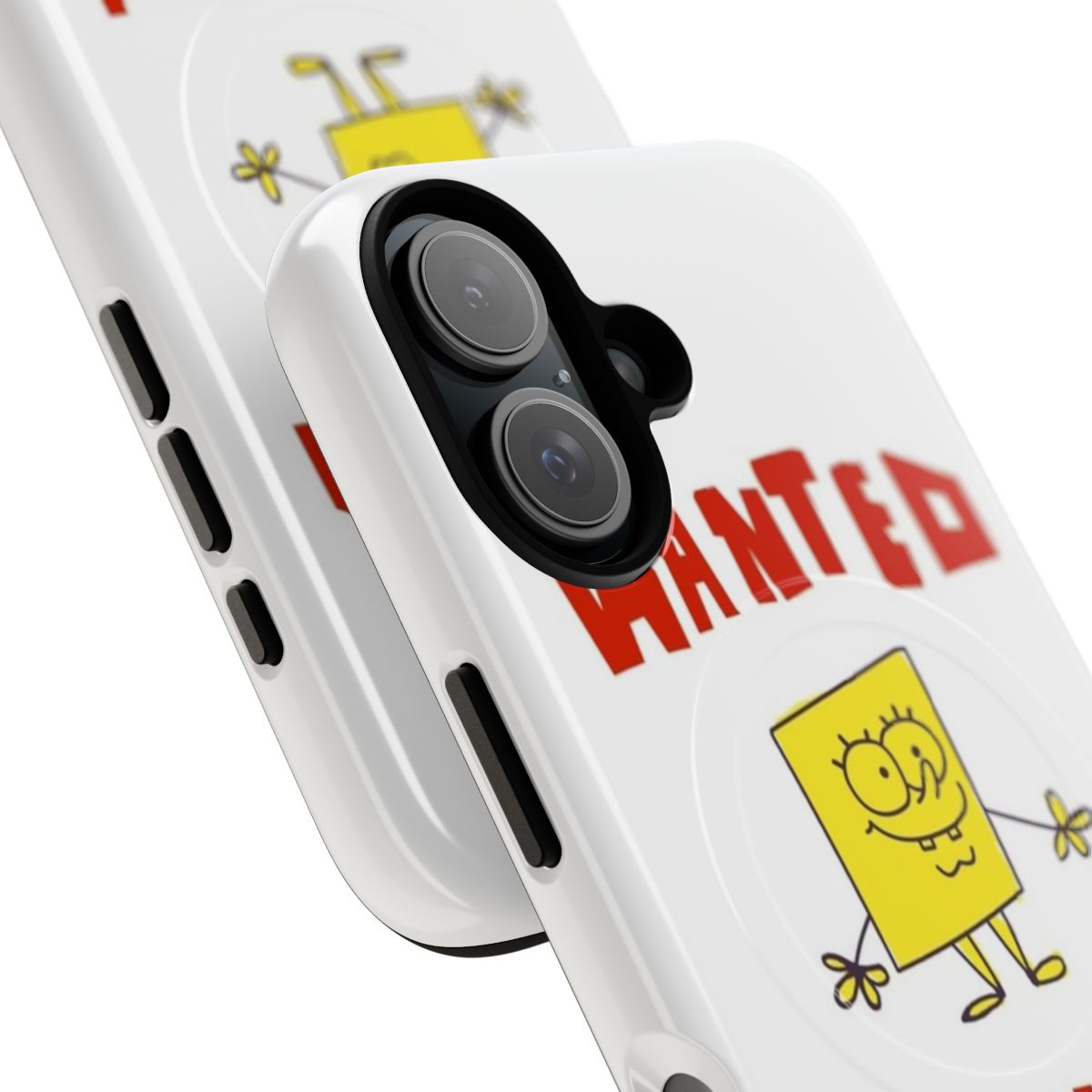 Vintage-style Spongebob SquarePants phone case with magnetic closure and tough construction - Detail