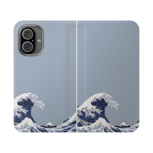 Wave-Inspired Flip Cover Phone Case for Mobile Devices