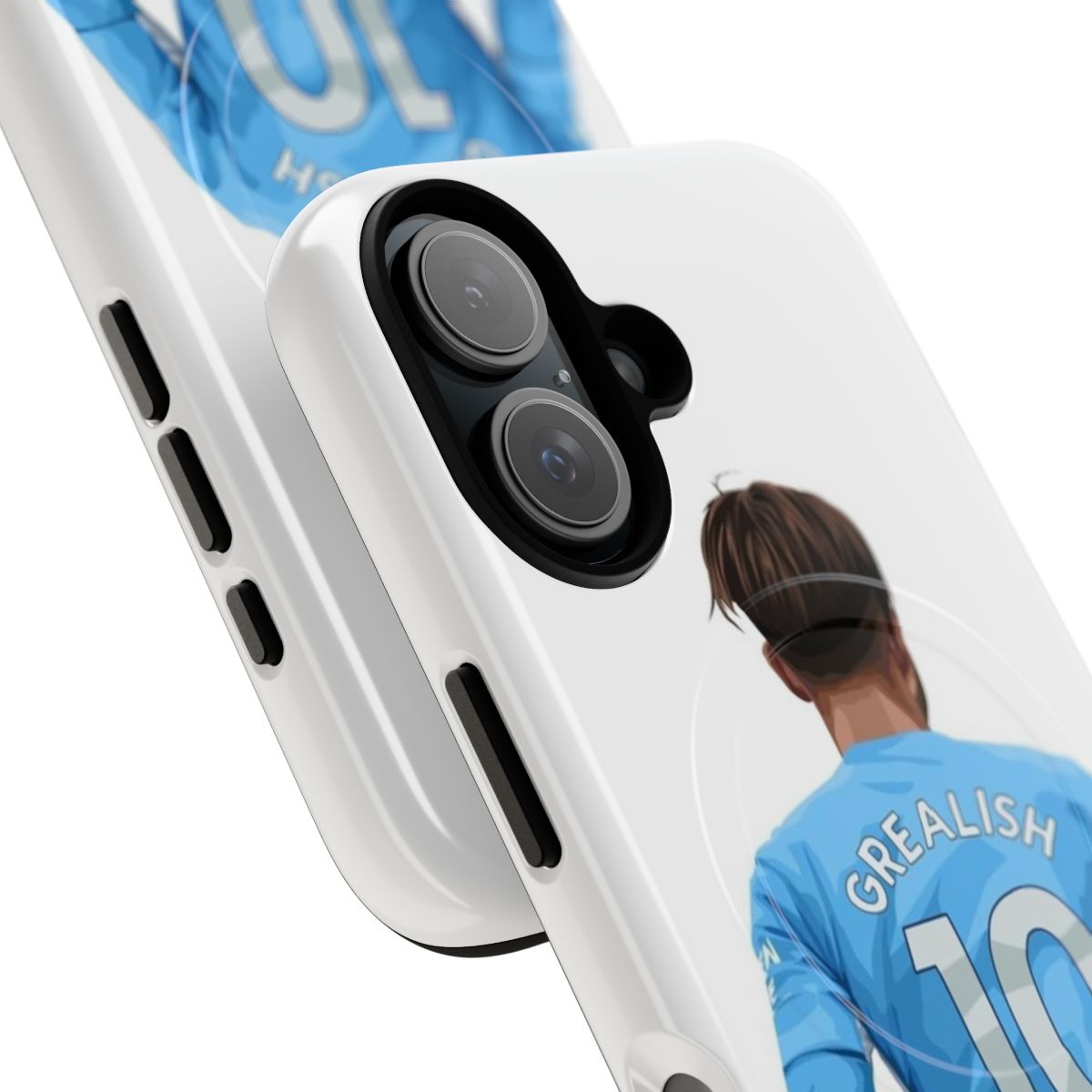 Magnetic Tough Phone Case with Jack Grealish Inspired Vector Art - Detail