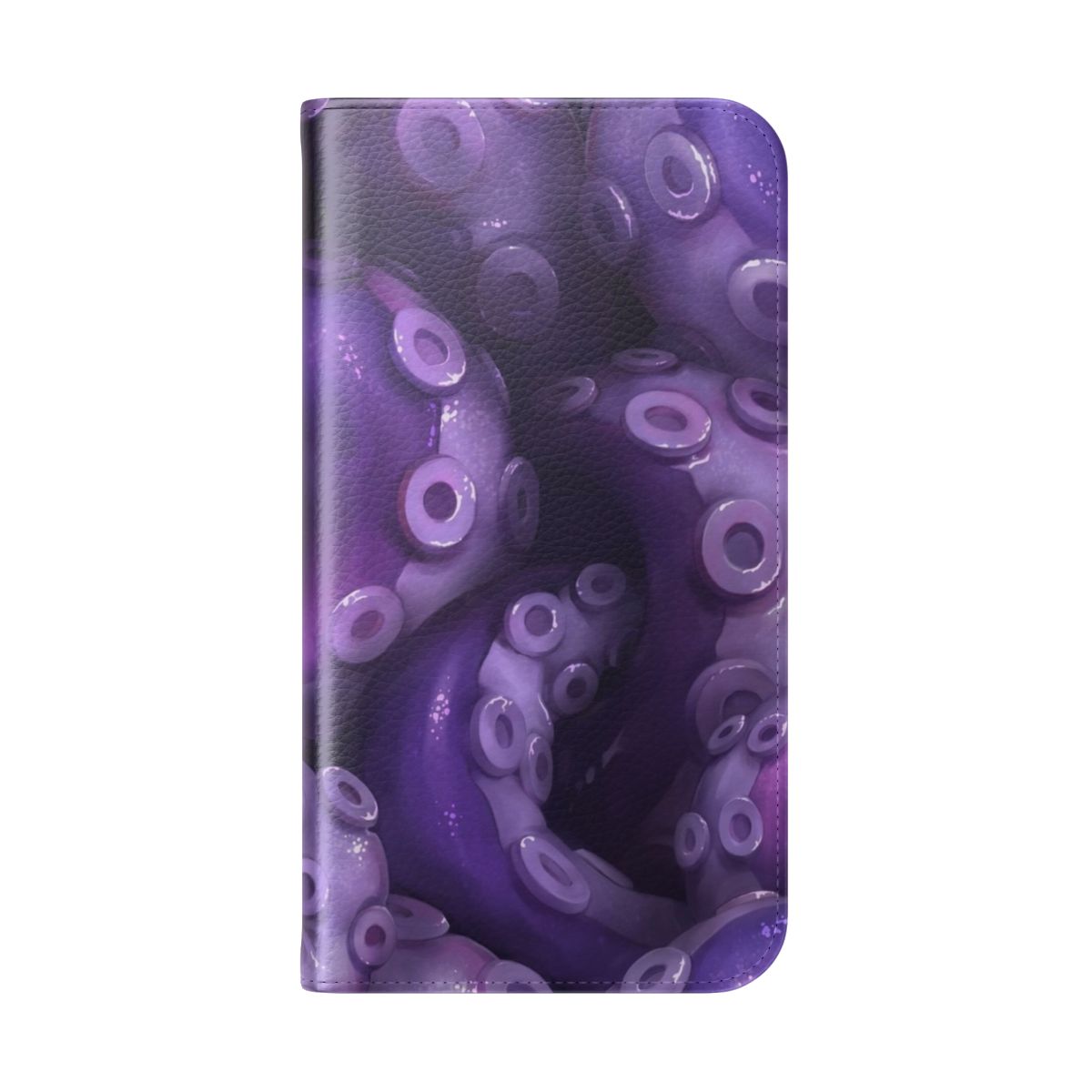 Colorful abstract tentacle and octopus pattern on a flip phone case - Folded Back