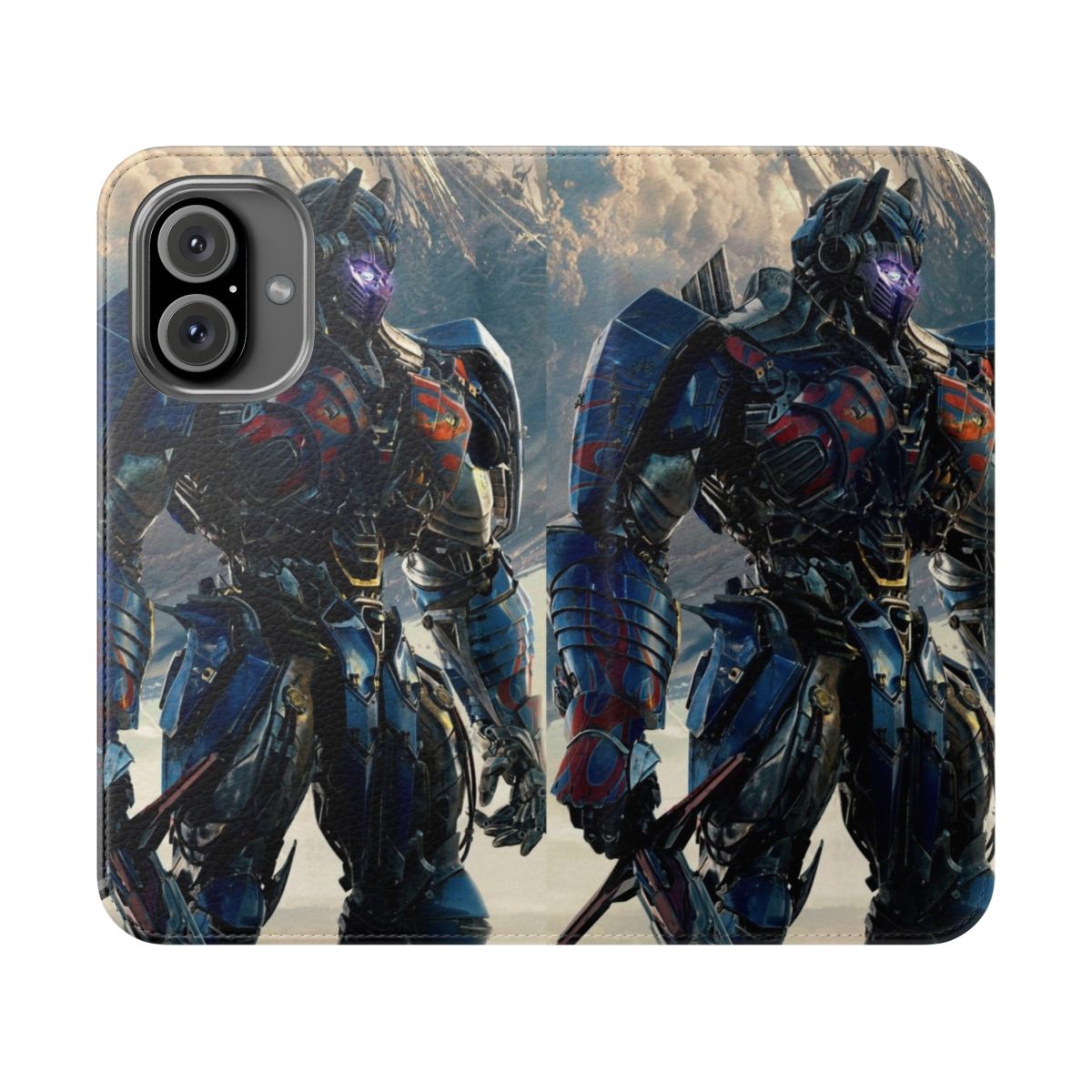 Transformers-inspired Optimus Prime phone case with robot design