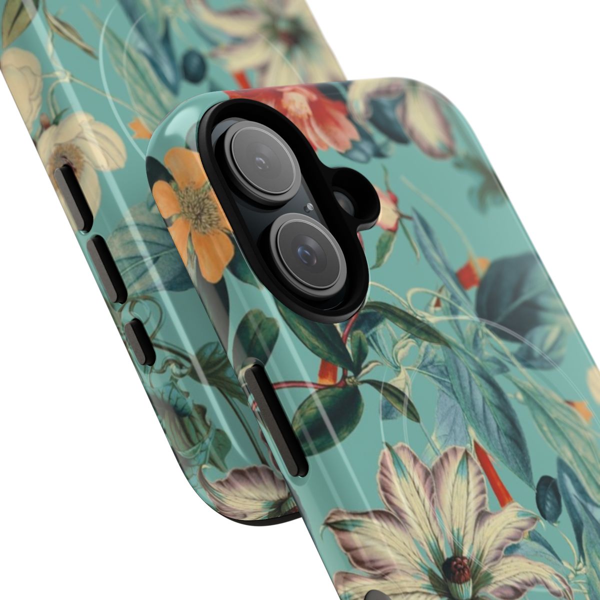 Vintage Garden Phone Case with Vibrant Floral Pattern - Detail