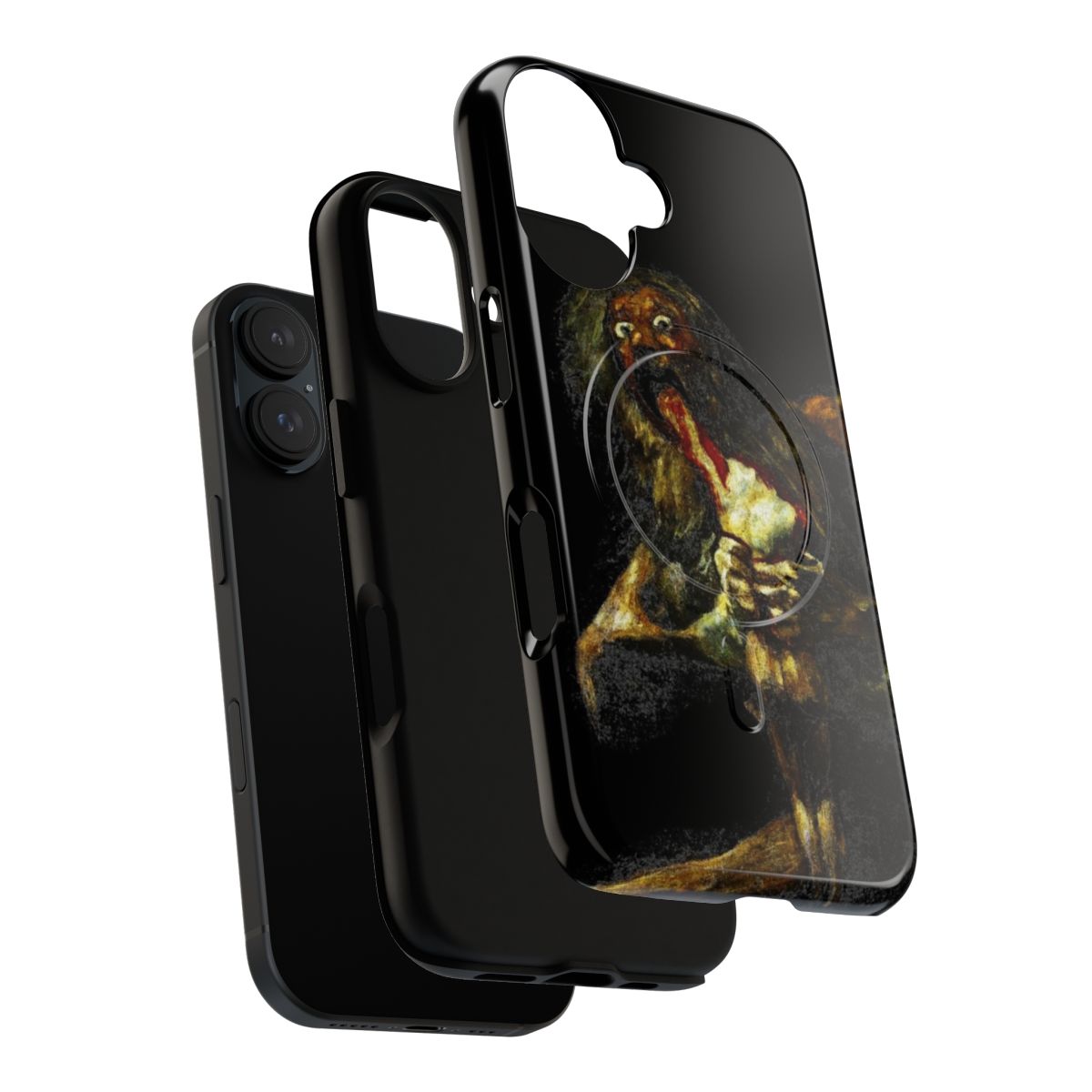 Artistic phone case featuring Saturn Devouring His Son by Francisco Goya - Layers