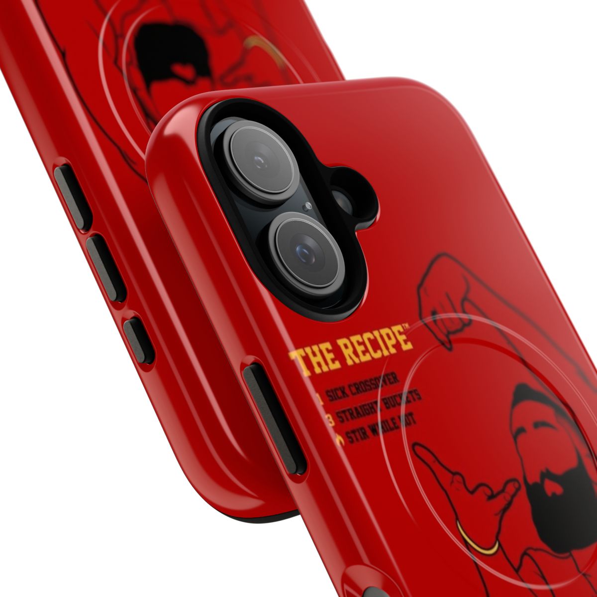 Magnetic tough phone case featuring Houston Rockets colors and James Harden design - Detail