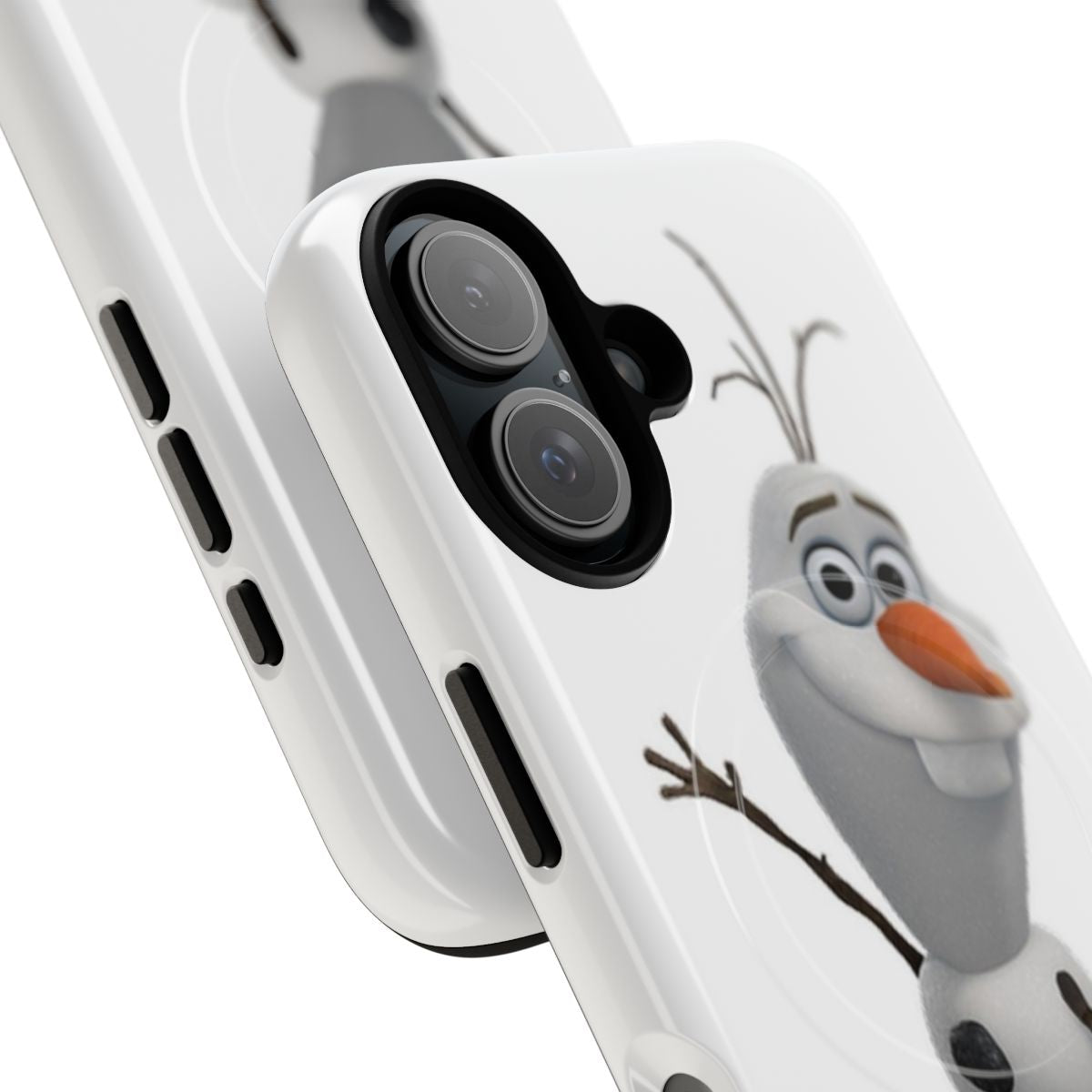 Snowman-themed magnetic phone case with a tough, protective design - Detail