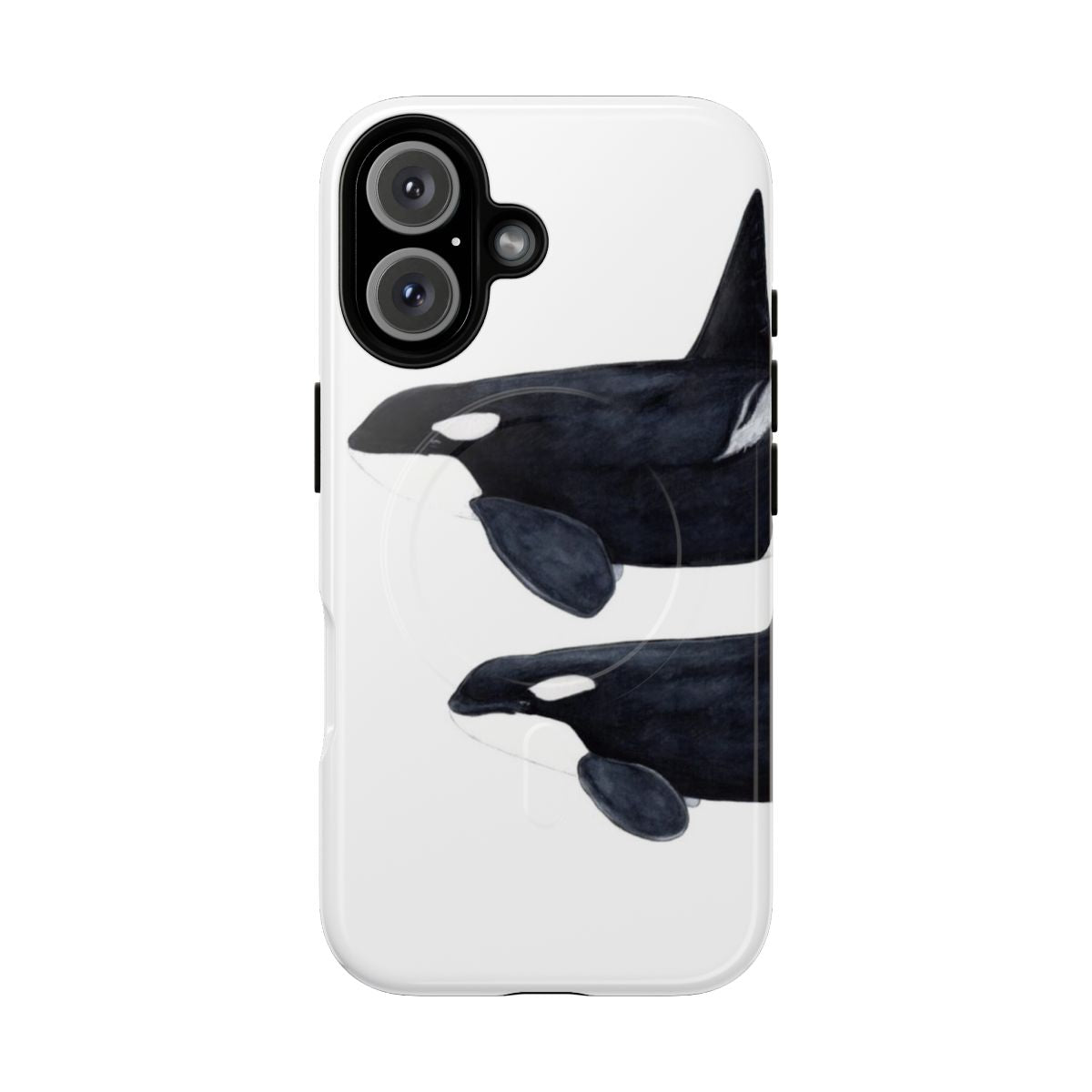 Orca-inspired magnetic tough phone case with wildlife design