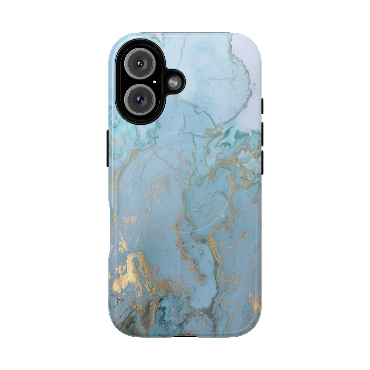 Sleek and durable marble-patterned magnetic protective phone cases