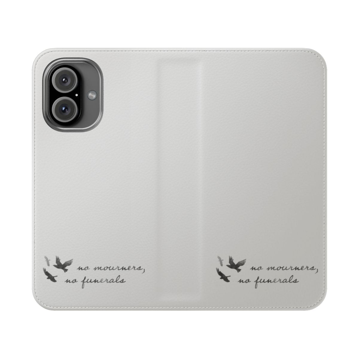 Flip cover phone case featuring a quote from the Six of Crows book series by Leigh Bardugo.