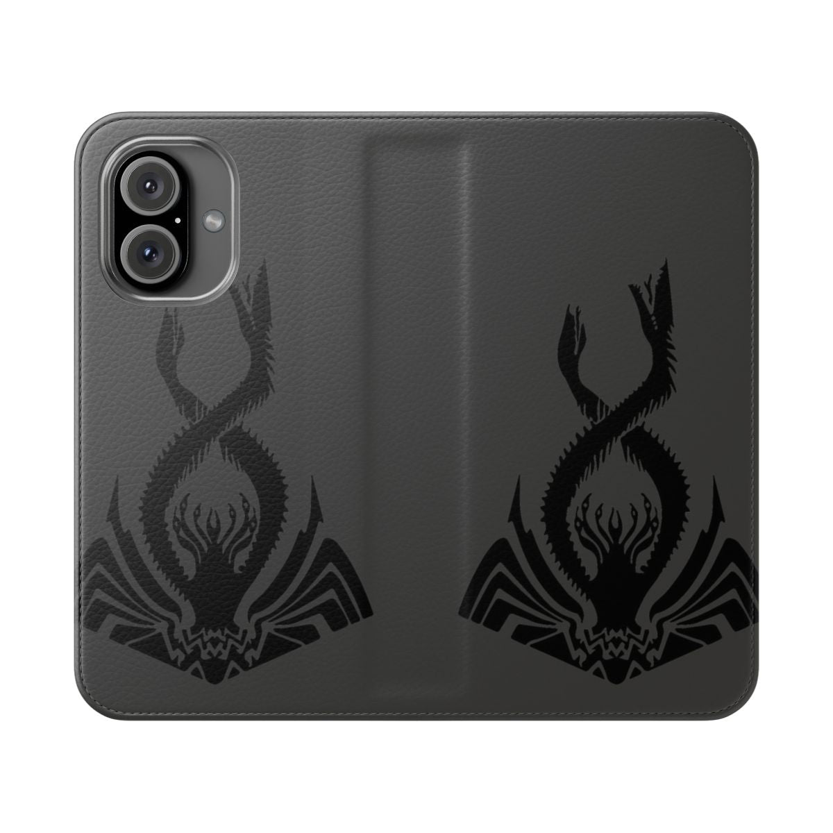 Galactic Empire Themed Flip Cover Phone Case with Chimaera Emblem