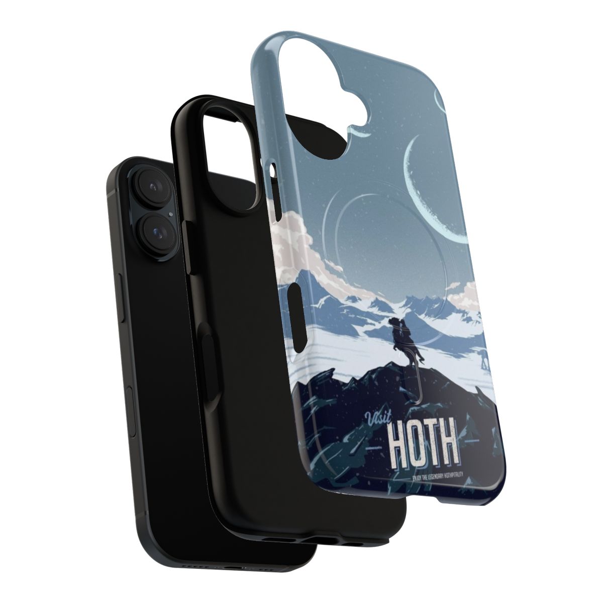 Sci-Fi Inspired Hoth Themed Phone Case with Star Wars Design - Layers