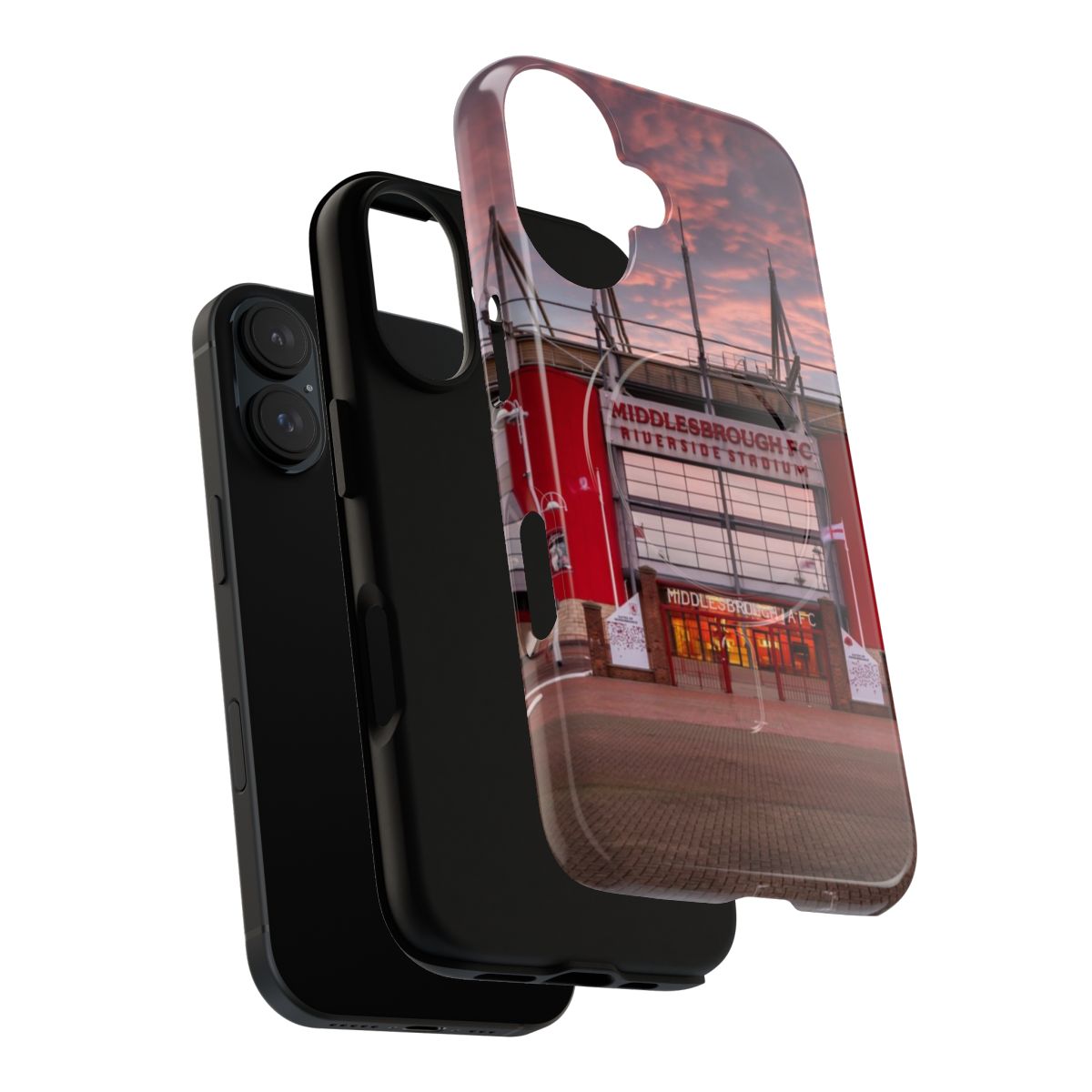 Magnetic tough phone case featuring the iconic Riverside Stadium, home of Middlesbrough FC - Layers