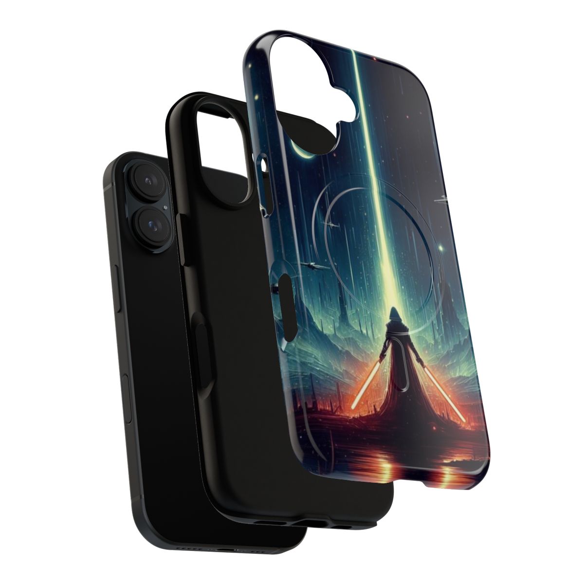 Sci-Fi Inspired Magnetic Tough Phone Case with Star Wars Artwork - Layers