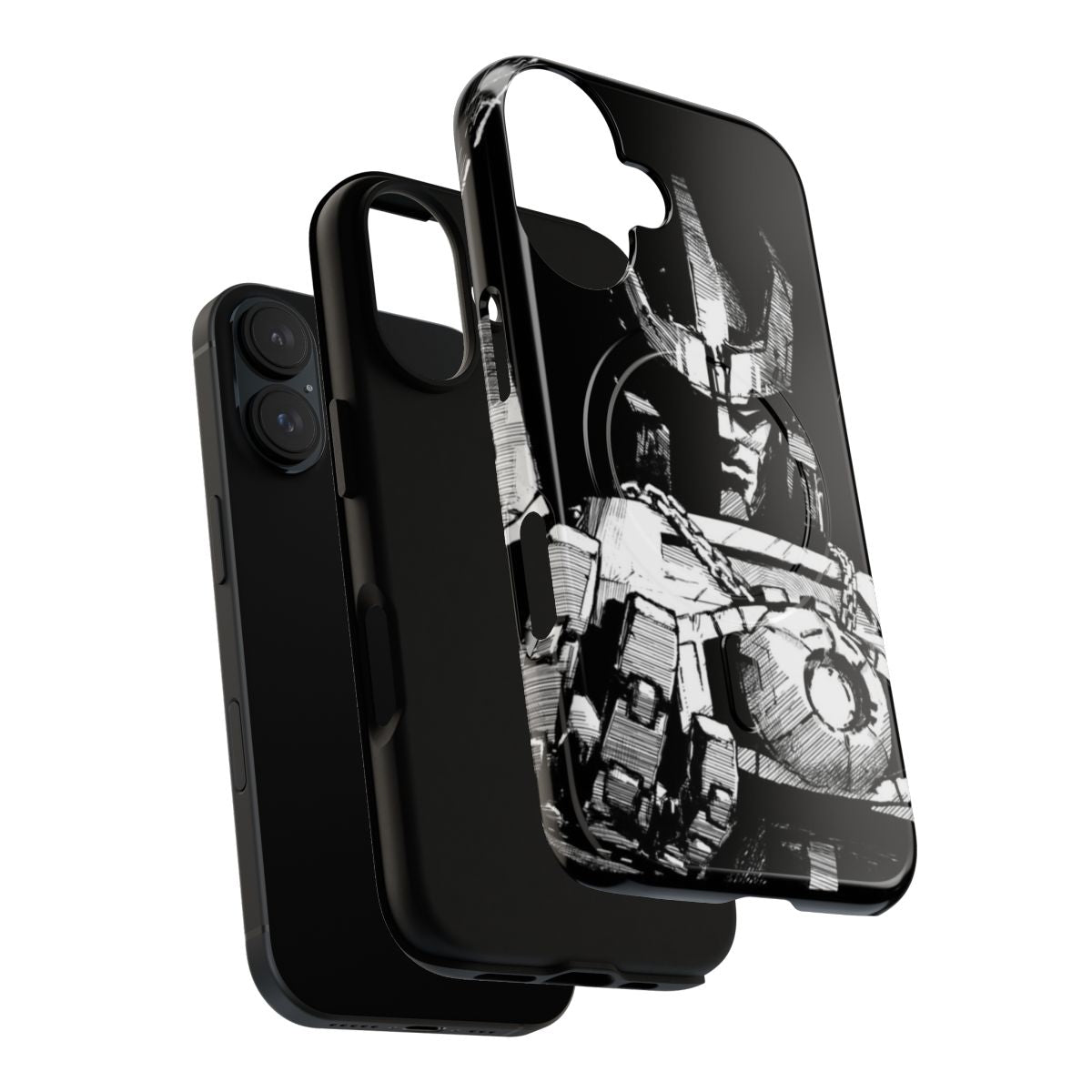 Transformers-inspired magnetic tough phone case with Galvatron, Megatron, and Unicron designs - Layers