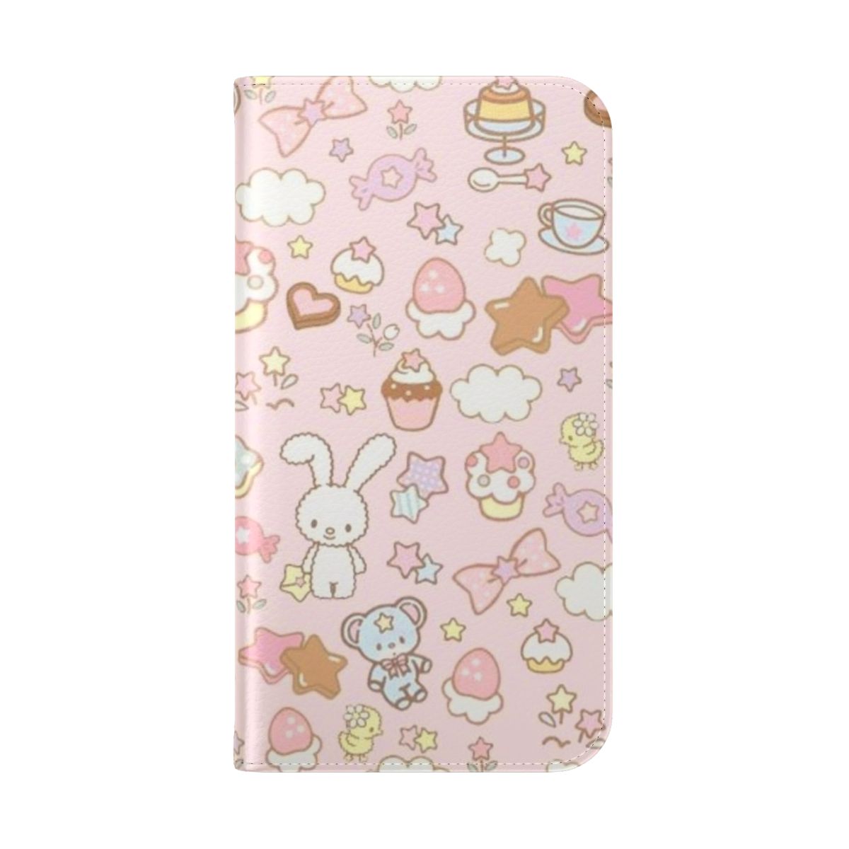 Pastel Kawaii Phone Case - Cute and Aesthetic Mobile Accessory - Folded Back