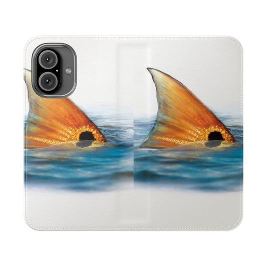 Tailing redfish phone case with a vibrant, realistic design for fly fishing enthusiasts.