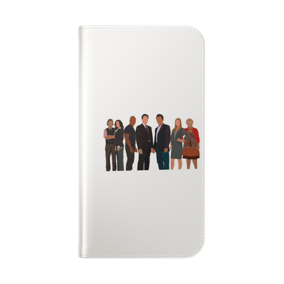 Minimalist flip cover phone case design inspired by the characters of the TV series Criminal Minds - Folded Back