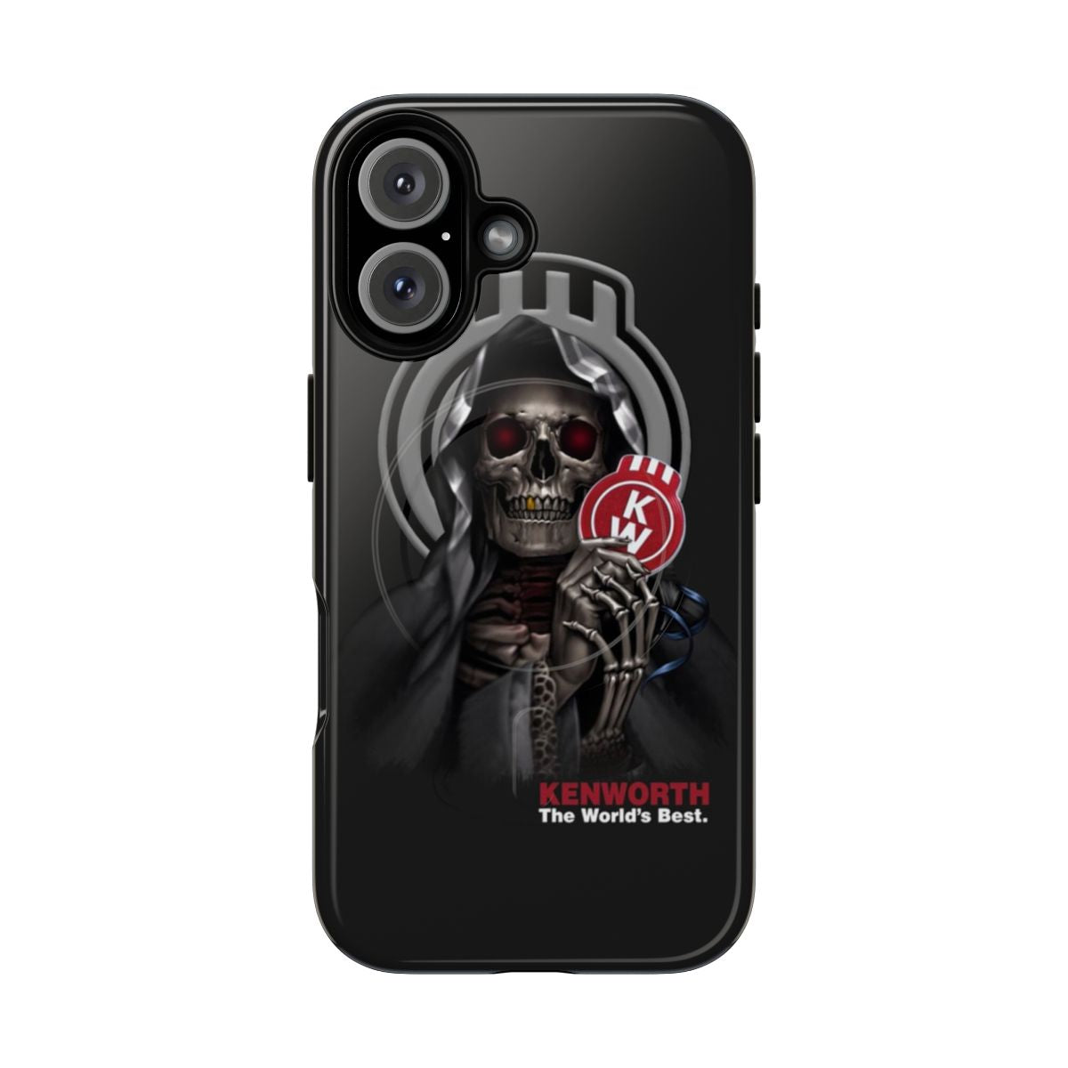 Magnetic tough phone case with Kenworth truck logo