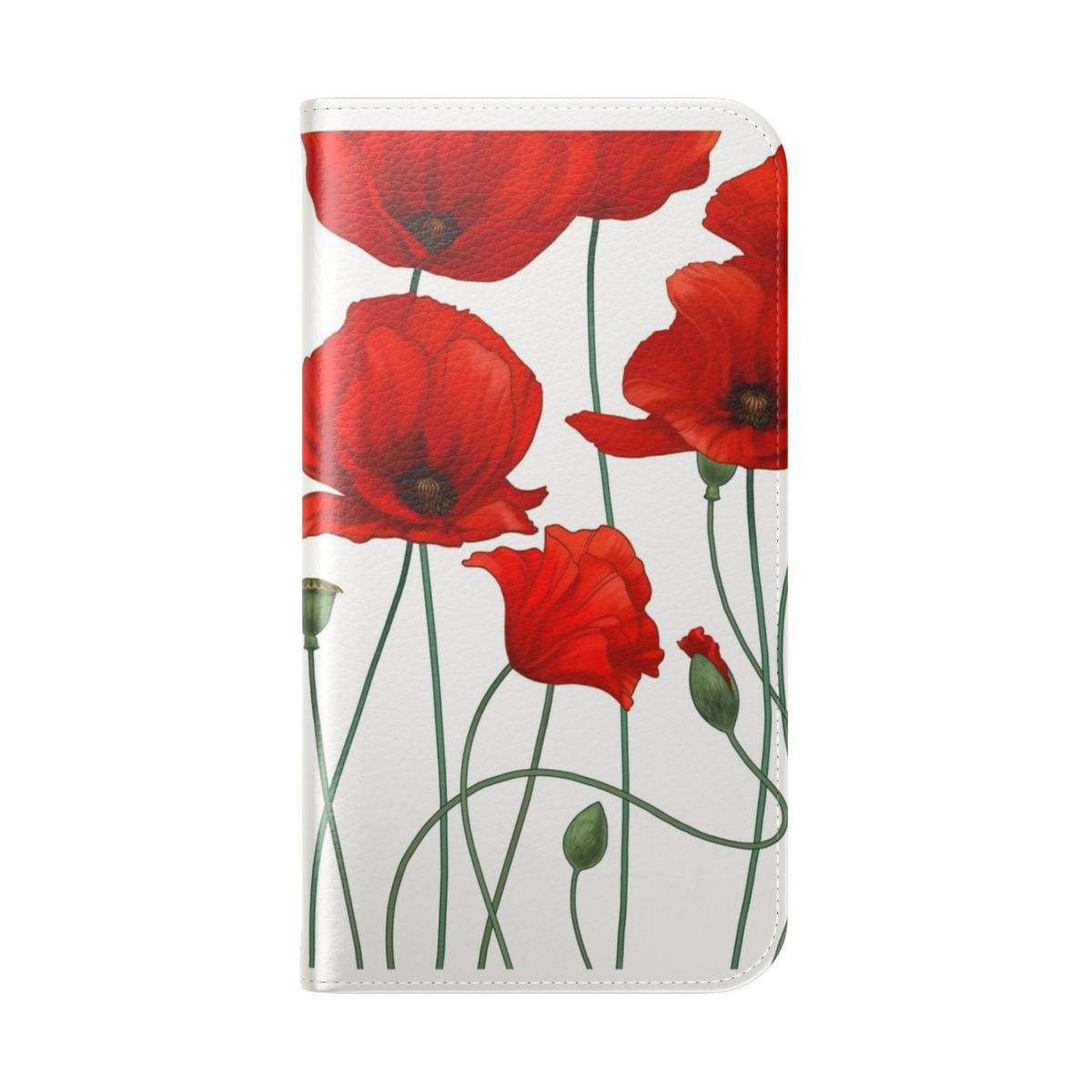 Poppy Stems Phone Case Cover - Folded Back