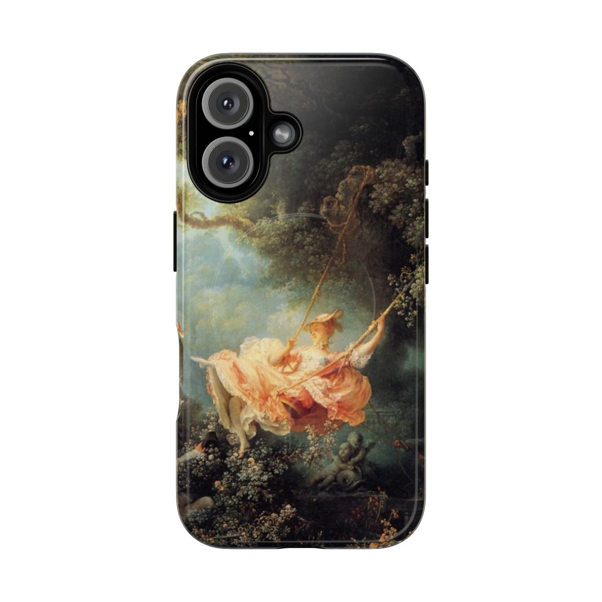 Magnetic tough phone case with Fragonard's famous painting The Swing