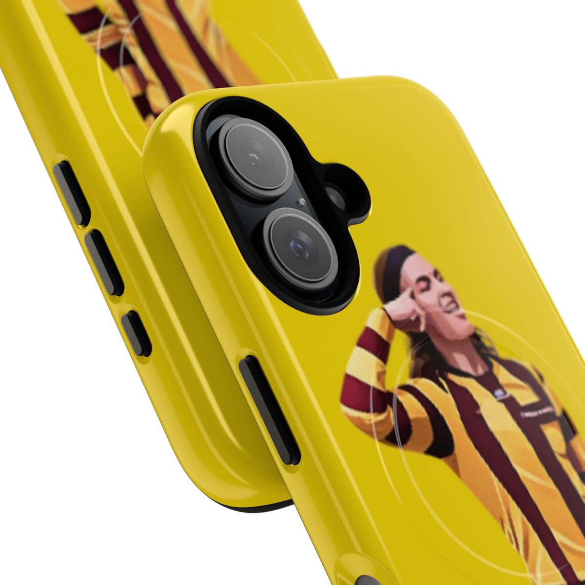 Magnetic phone case featuring Jack Ginnivan's iconic goal celebration - Detail