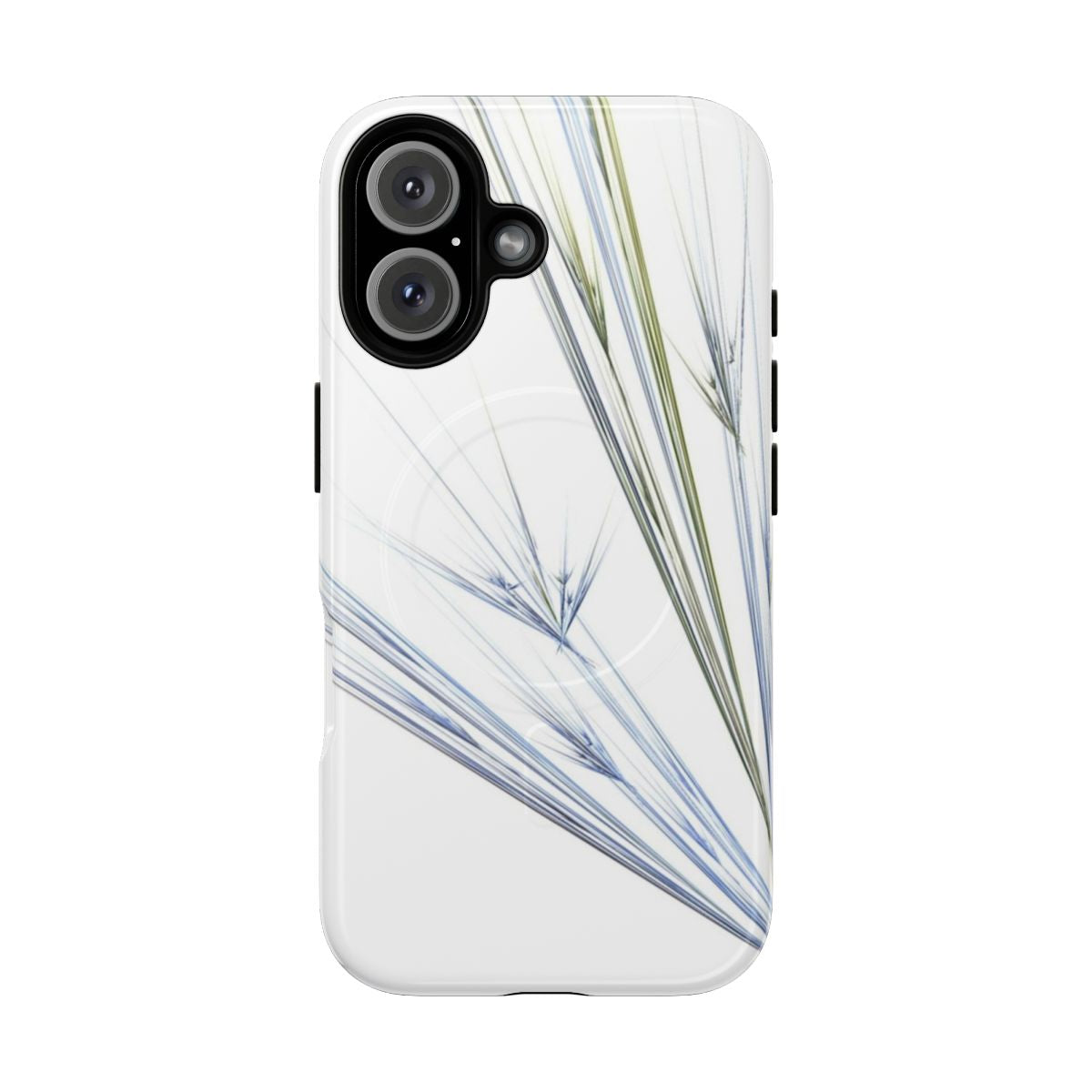 Fractal pattern phone case with magnetic closure for durability