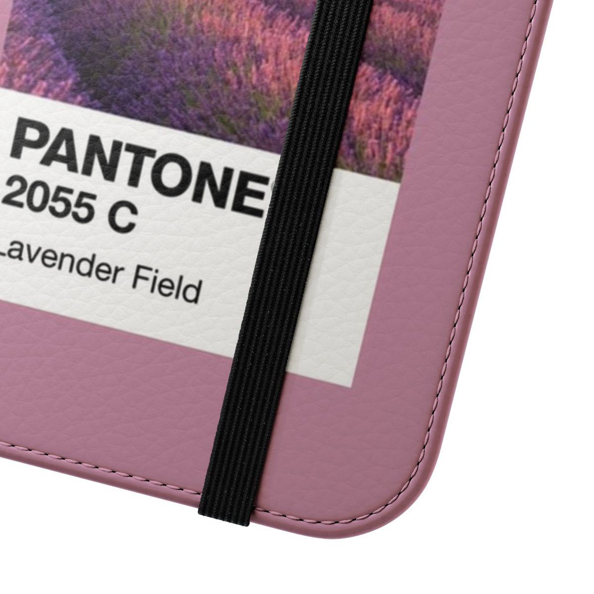 Lavender field floral pattern on a phone case - Close Up