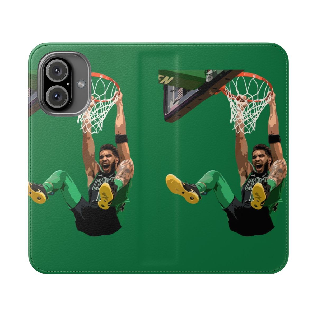 A high-quality phone case featuring an image of NBA player Jayson Tatum of the Boston Celtics.