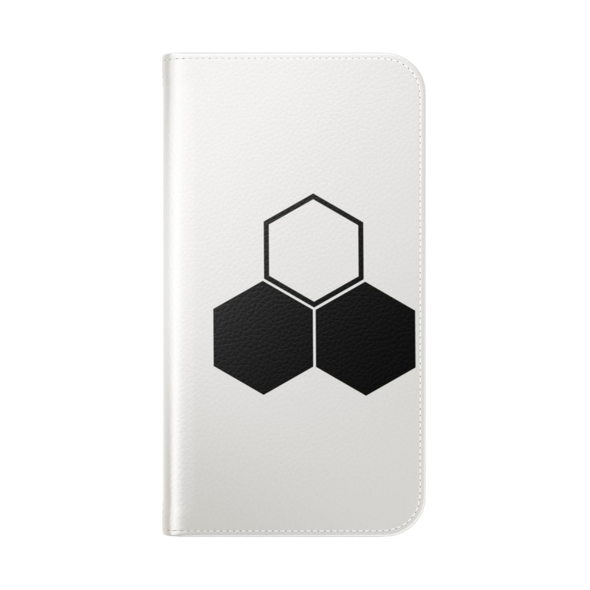 Fantastic Hexagon Phone Case with a science fiction inspired geometric design - Folded Back