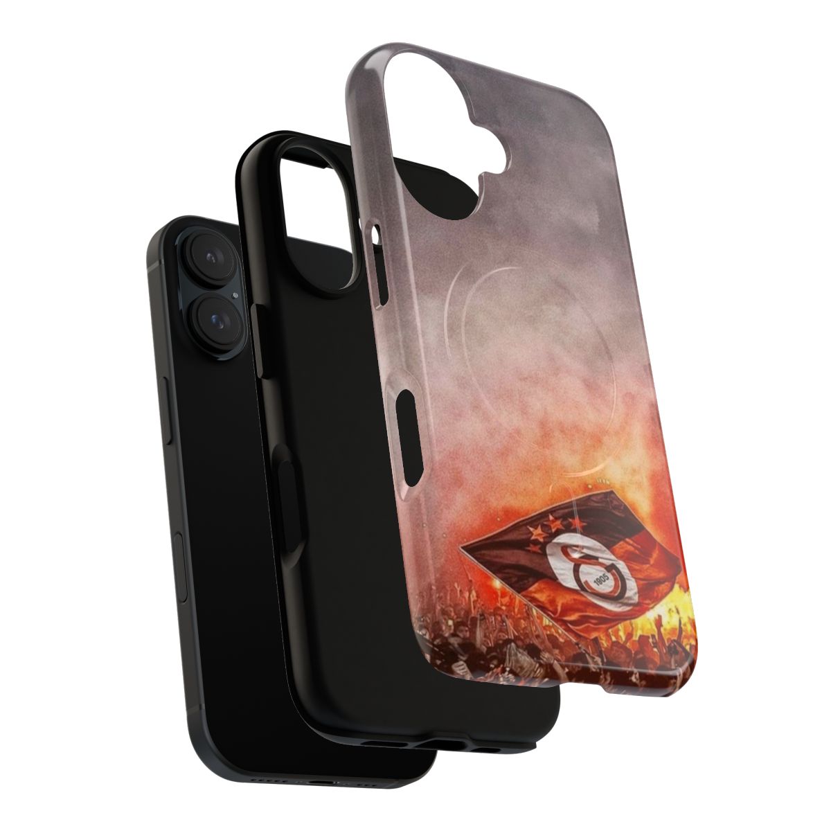 Galatasaray-themed magnetic tough phone case with artistic wallpaper design - Layers