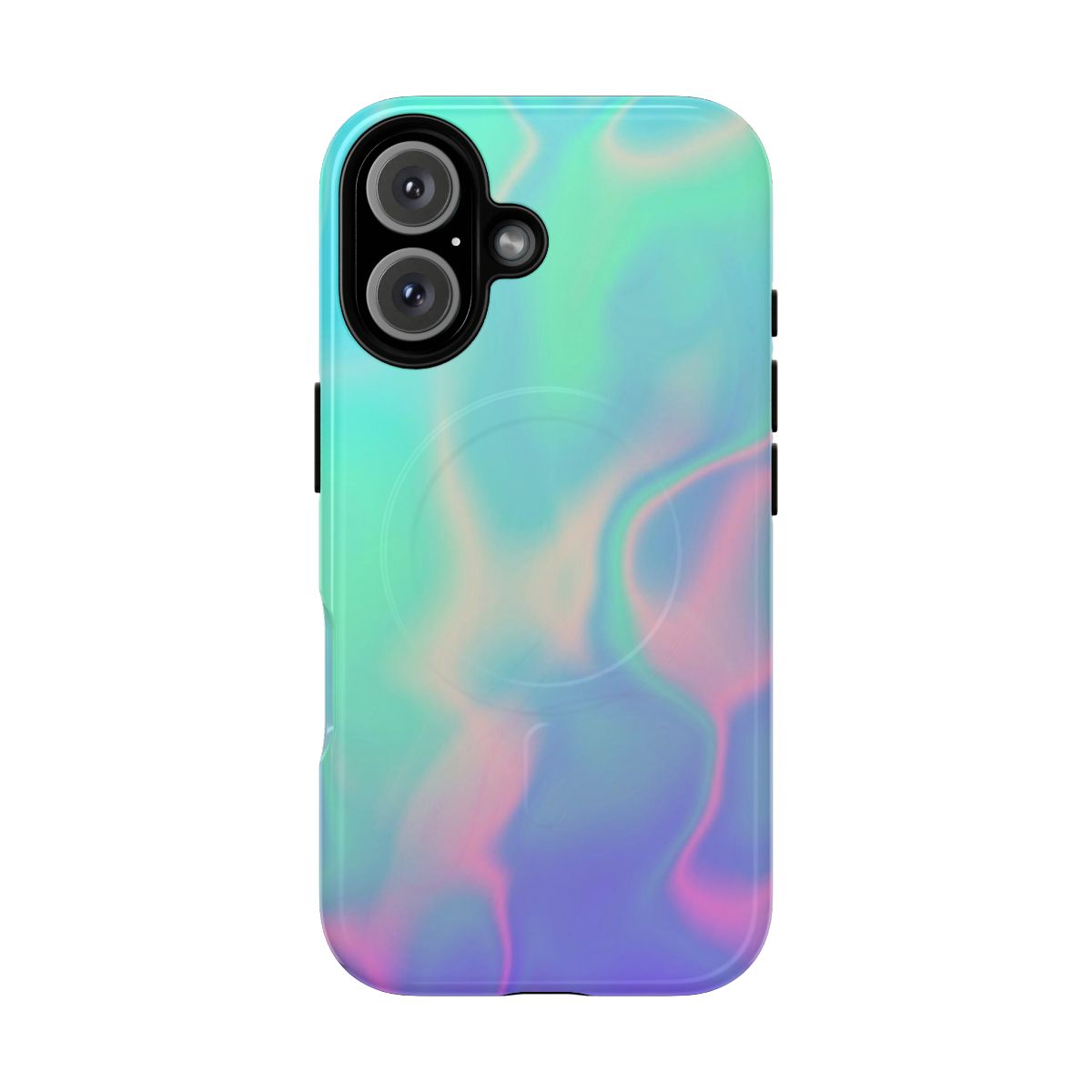 Colorful holographic iridescent minimalist phone case