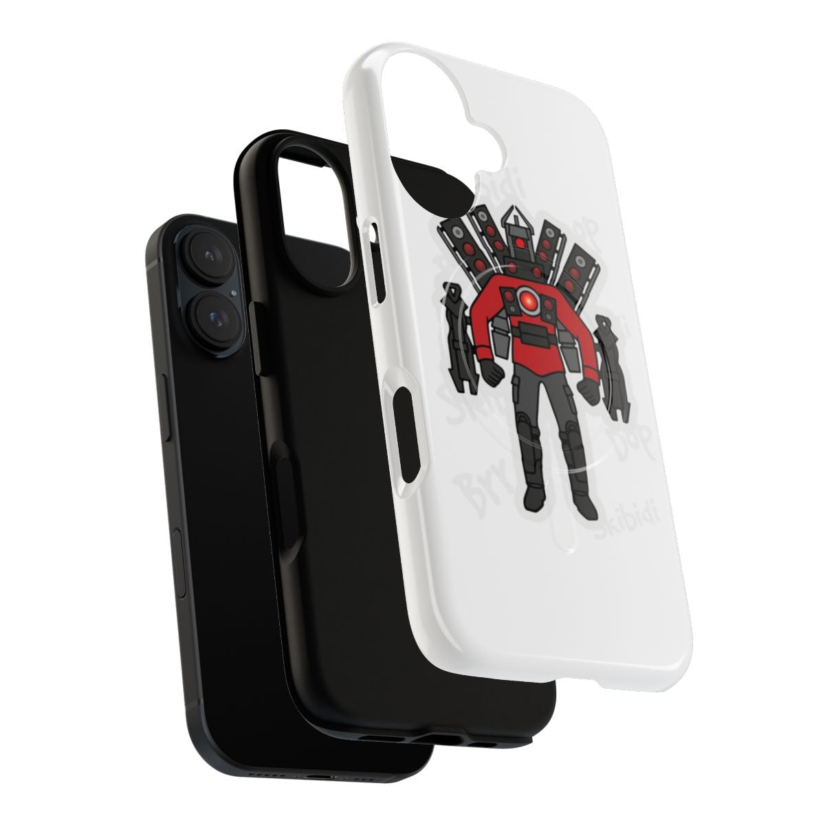 Skibidi-inspired magnetic tough phone case - Layers