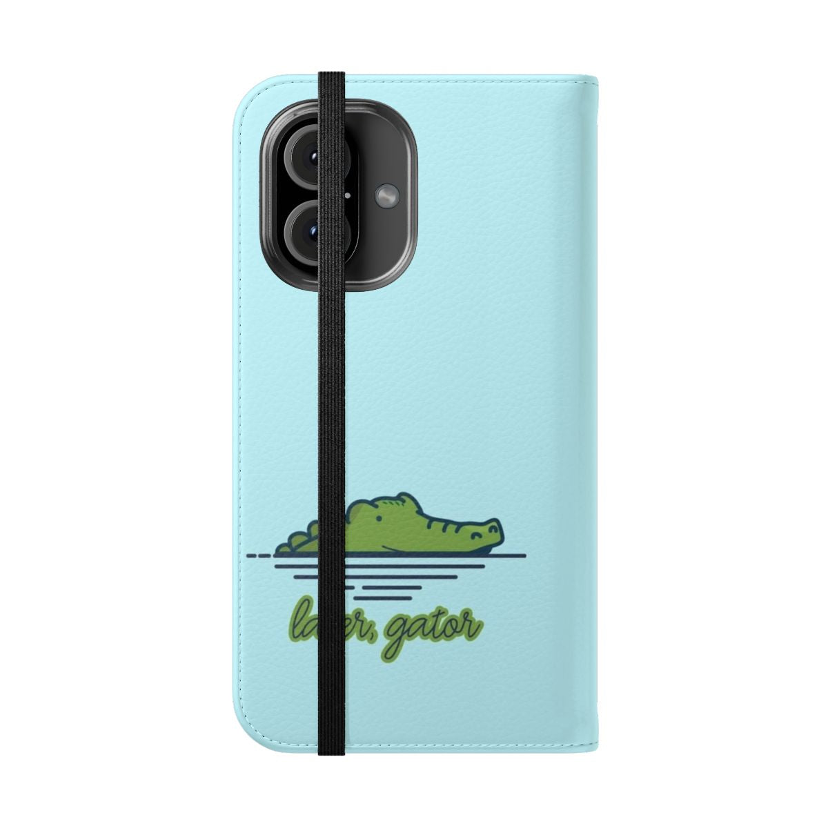 Durable phone case with a gator/alligator design for nature lovers - Folded Front