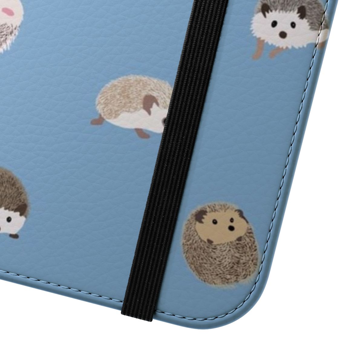 Hedgehog pattern phone case cover with a cute animal design - Close Up