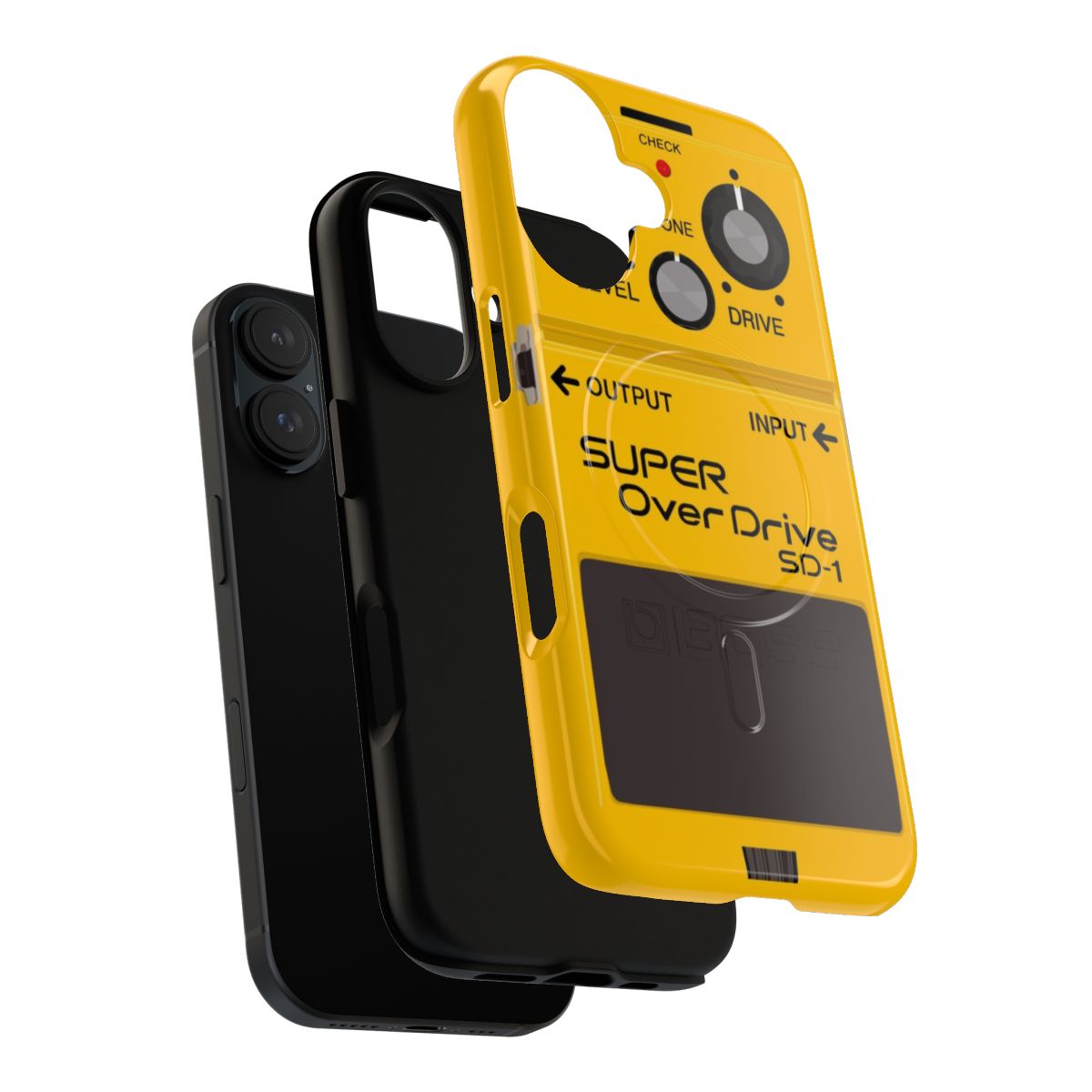 Magnetic Tough Phone Case Designed for Boss Super Overdrive SD-1 Guitar Pedal - Layers