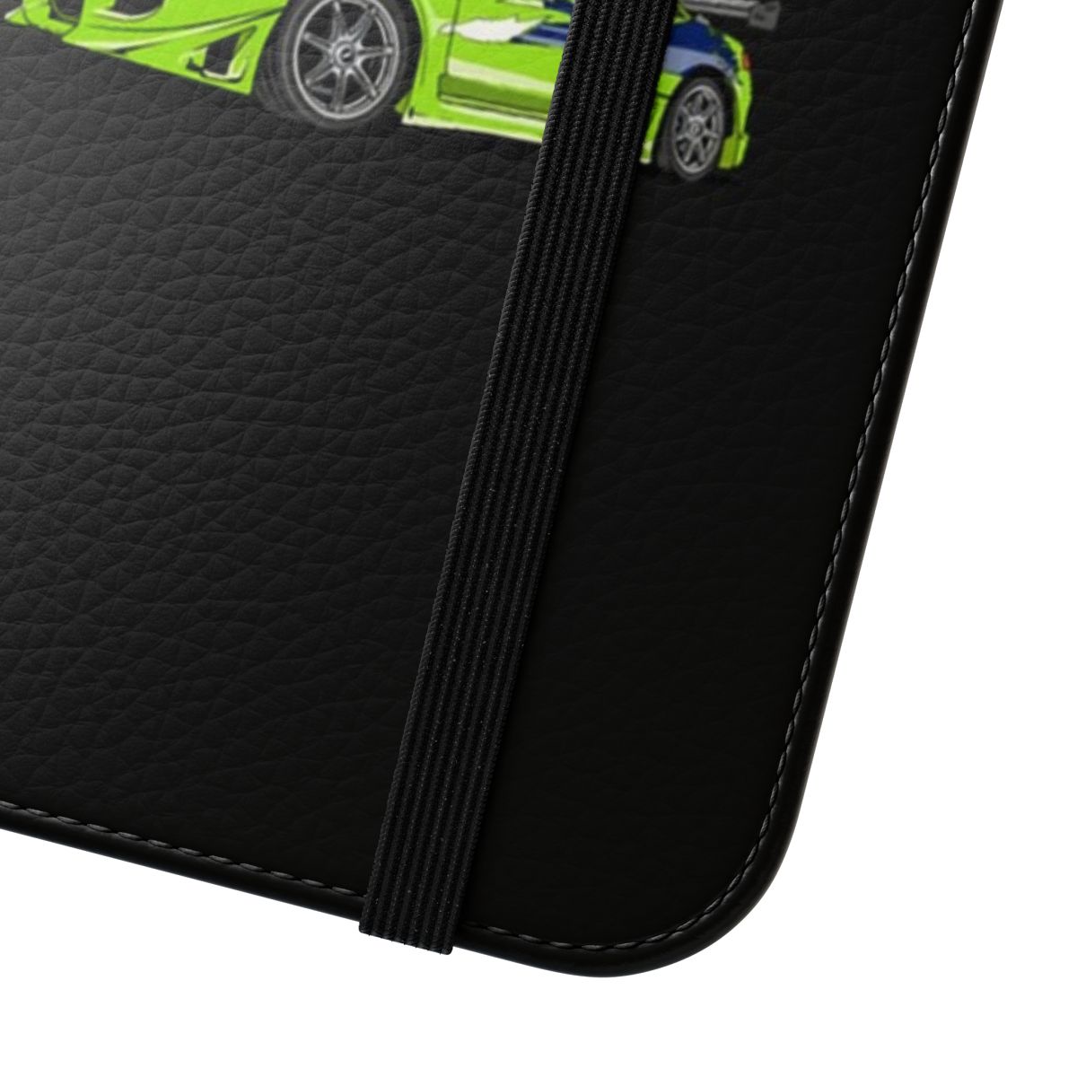 Flip cover phone case with Fast and Furious inspired design - Close Up