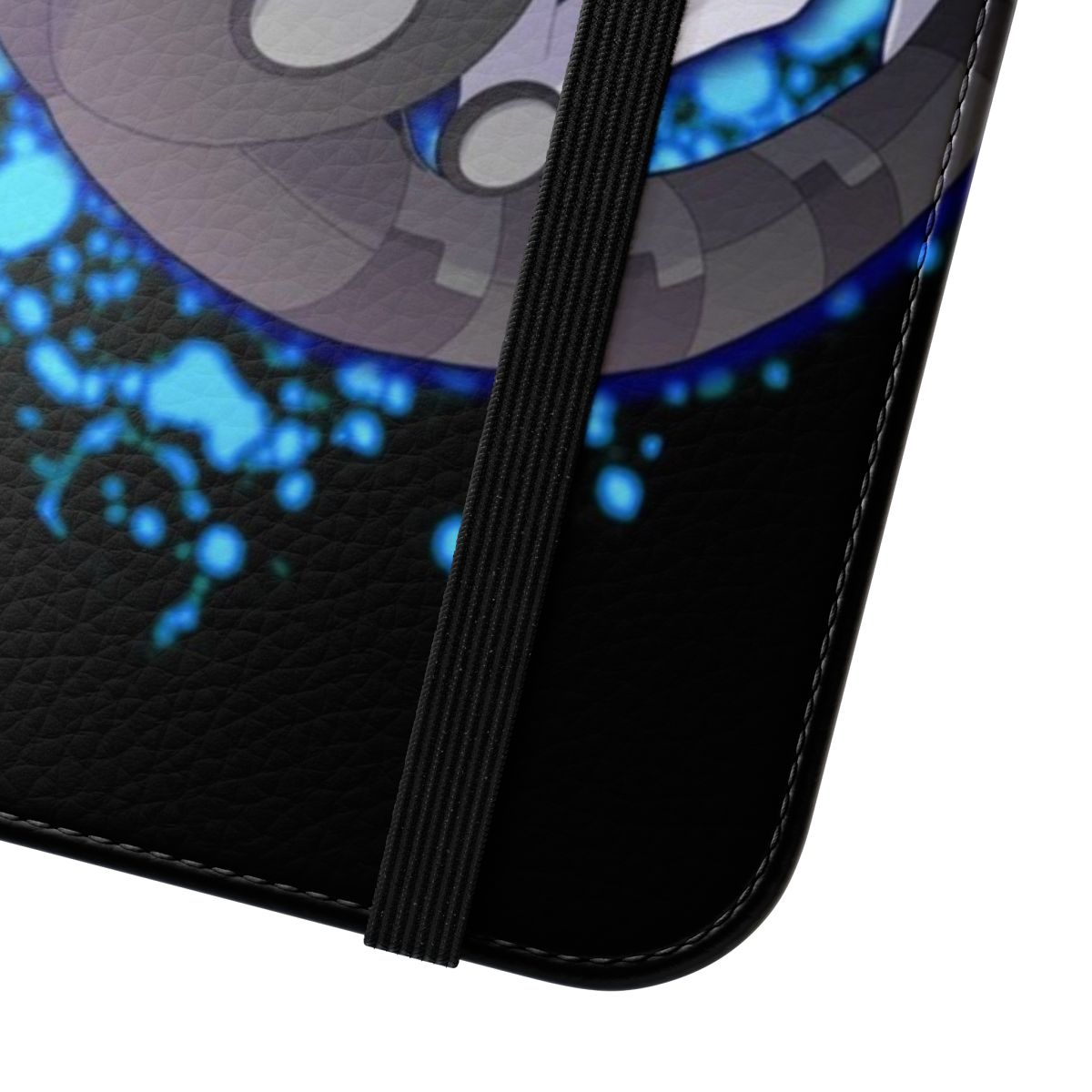 Protogen-inspired phone case with a cyberpunk, neon design - Close Up